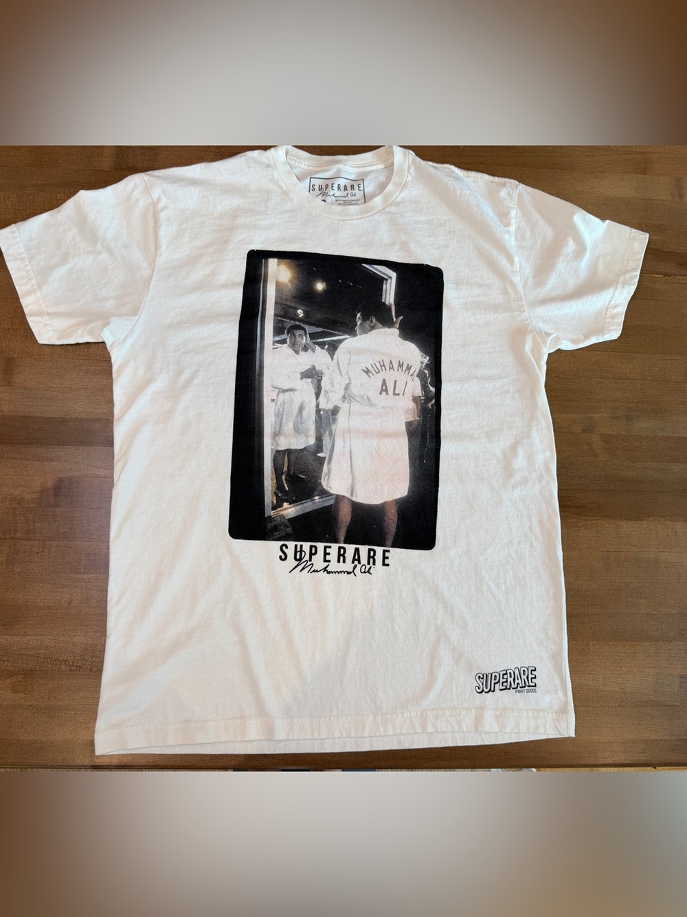 🖤 Superare Muhammad Ali Boxing Men's Beige Graphic Print T-Shirt 🖤